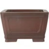 Bonsaischale 19x19x11.5cm Antik-Braun Quadratisch Unglasiert