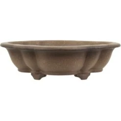 Bonsaischale 26x23.5x7.5cm Antik-Grau Sonstige Form Unglasiert