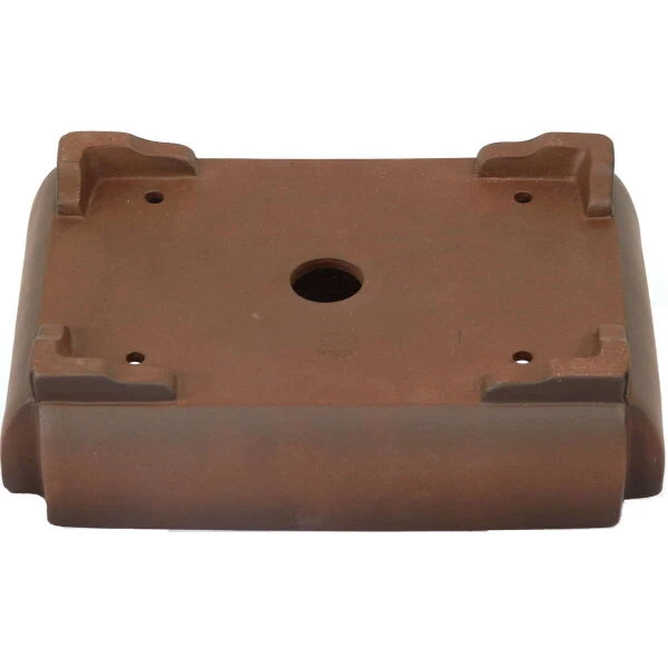 Bonsaischale 26.5x19x6.5cm Antik-Braun Rechteckig Unglasiert