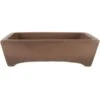 Bonsaischale 30x22.5x9cm Antik-Braun Rechteckig Unglasiert