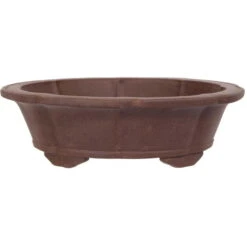 Bonsaischale 30.5x30.5x9cm Braun Rund Unglasiert