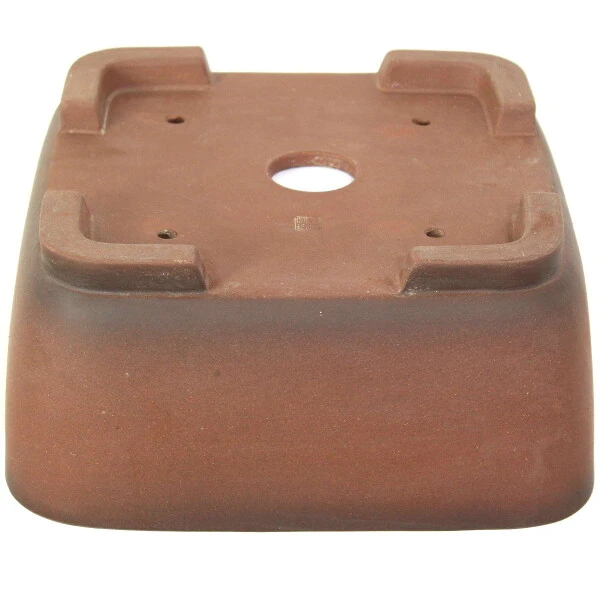 Bonsaischale 30.5x30.5x14cm Antik-Braun Quadratisch Unglasiert – Bild 2