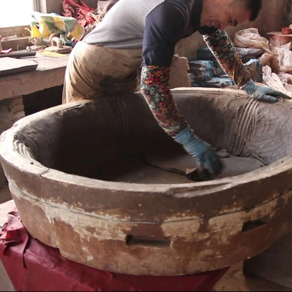 Bonsaischale 30.5x30.5x14cm Antik-Braun Quadratisch Unglasiert – Bild 3