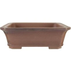 Bonsaischale 33x28x11cm Antik-Braun Rechteckig Unglasiert
