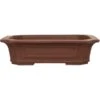Bonsaischale 33.5x26.5x8.5cm Braun Rechteckig Unglasiert
