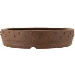 Bonsaischale 35x35x7.5cm Braun Rund Unglasiert