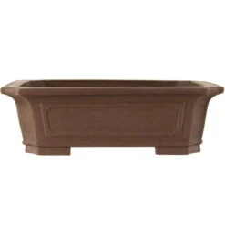 Bonsaischale 36x27x11cm Dunkelbraun Rechteckig Unglasiert