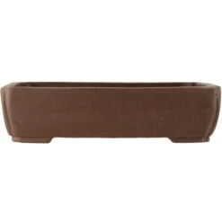 Bonsaischale 35.5x24x9cm Dunkelbraun Rechteckig Unglasiert