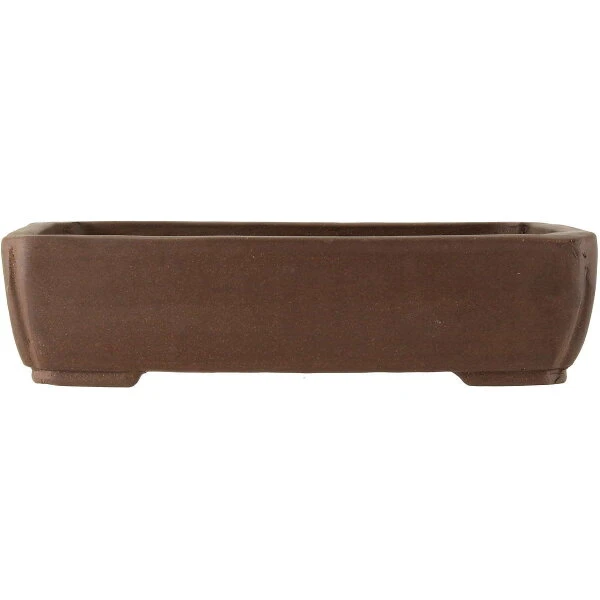 Bonsaischale 35.5x24x9cm Dunkelbraun Rechteckig Unglasiert
