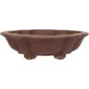 Bonsaischale 36x31x10.5cm Braun Lotusförmig Unglasiert