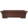 Bonsaischale 36.5x29.5x9cm Antik-Braun Rechteckig Unglasiert