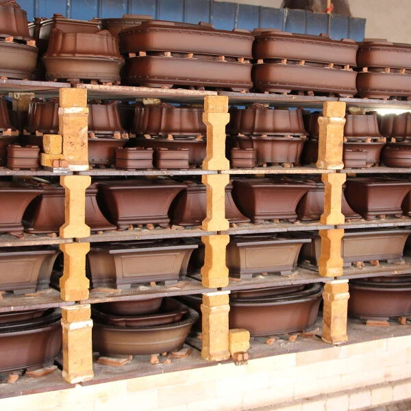 Bonsaischale 36.5x29.5x9cm Antik-Braun Rechteckig Unglasiert – Bild 5