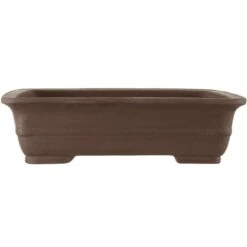 Bonsaischale 42.5x33x11.5cm Dunkelbraun Rechteckig Unglasiert