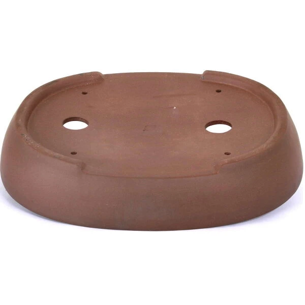 Bonsaischale 45x36.5x8cm Antik-Braun Oval Unglasiert – Bild 2
