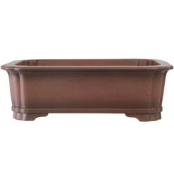 Bonsaischale 46x35.5x14cm Antik-Braun Rechteckig Unglasiert