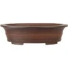 Bonsaischale 45.5x36x12cm Antik-Braun Oval Unglasiert