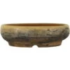 Bonsaischale 18.5x18x5.5cm Khaki Rund Glasiert