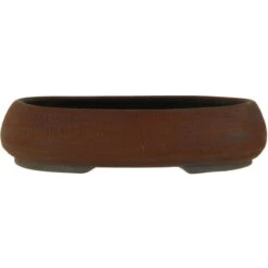 Bonsaischale 26.5x21x6cm Rotbraun Oval Unglasiert