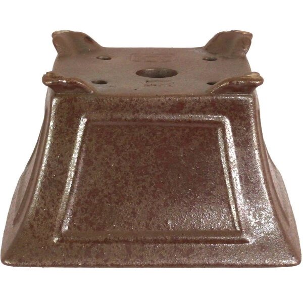 Bonsaischale 14x14x8.5cm Dunkelbraun Quadratisch Unglasiert – Bild 2