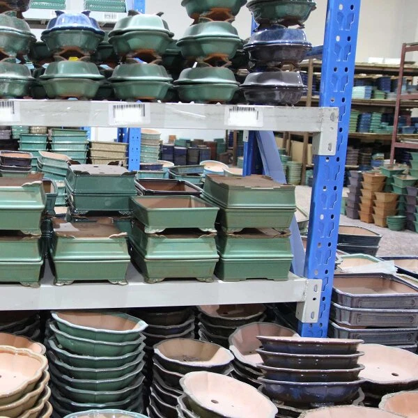 Bonsaischale 22.5x19.5x5.5cm Antik-Rotbraun Sechseckig Unglasiert – Bild 6