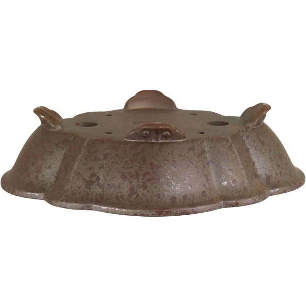 Bonsaischale 25x20.5x6cm Braun Lotusförmig Unglasiert – Bild 2