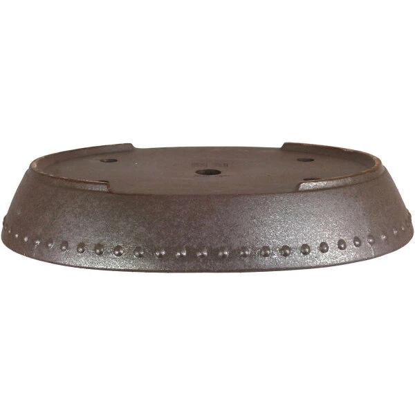 Bonsaischale 32.5x26x5.5cm Dunkelbraun Oval Unglasiert – Bild 2