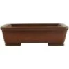 Bonsaischale 14x10.5x3.8cm Masteredition Antik Braun Rechteckig Unglasiert