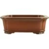 Bonsaischale 17x13.5x5.5cm Masteredition Antik Braun Rechteckig Unglasiert