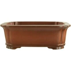 Bonsaischale 17x13.5x5.5cm Masteredition Antik Braun Rechteckig Unglasiert