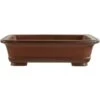 Bonsaischale 17x12x4.5cm Masteredition Antik Braun Rechteckig Unglasiert