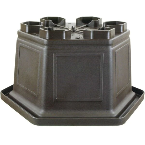 Bonsaischale 33.6x33.6x20.3cm Dunkelbraun Sechseckig Kunststoff – Bild 2