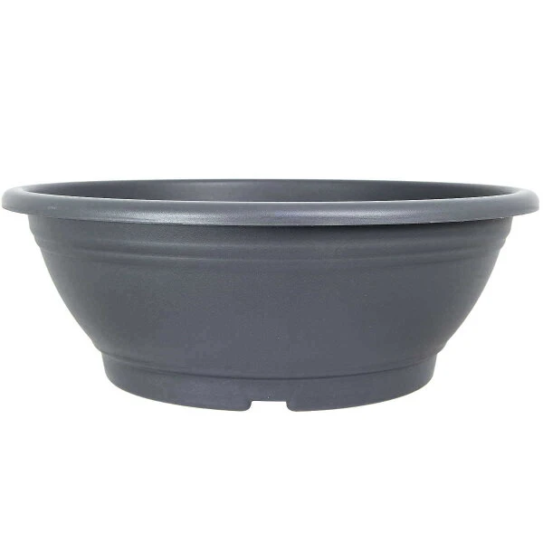 Bonsaischale 50x50x18cm Grau Rund Kunststoff